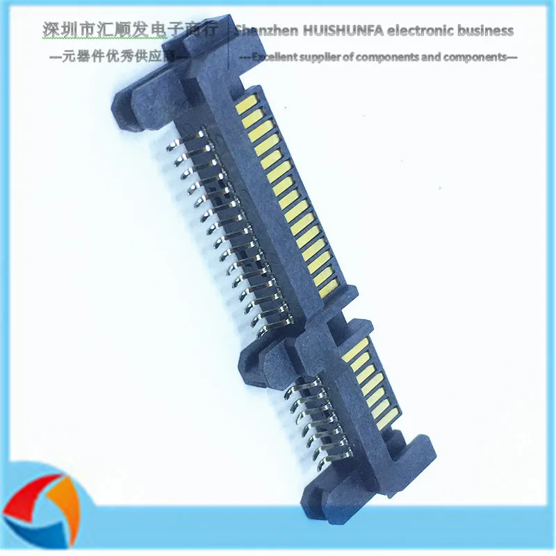 10pcs!!! SATA 7P+15 horizontal SMT board type SATA splint type male hard disk socket Type A