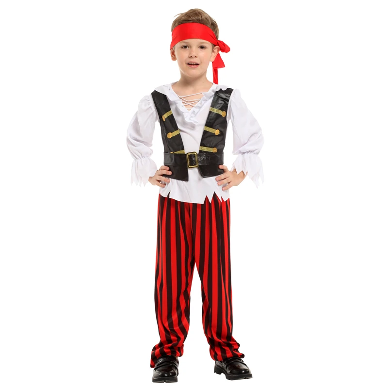 Kinder Kind Rebel Posh Piraten Kostüm Corsair Boy Cosplay für Jungen Karneval Party Halloween Kostüme Phantasie Dance Kleid