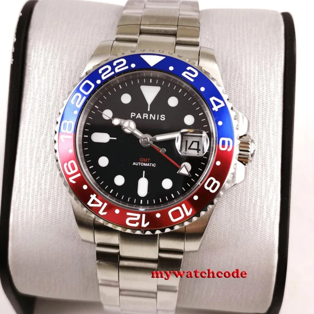 PARNIS MINGZHU 3804 GMT Mechanical Watch Men Polish Steel Band AliExpress 1511