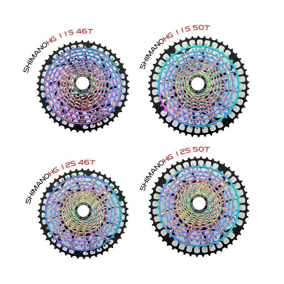 MTB 11/12 Speed 11-46/50T ULT Cassette Full steel Ultralight CNC Mountain Bike Ultimate 11v 12v Freewheel HG system K7 sprocket