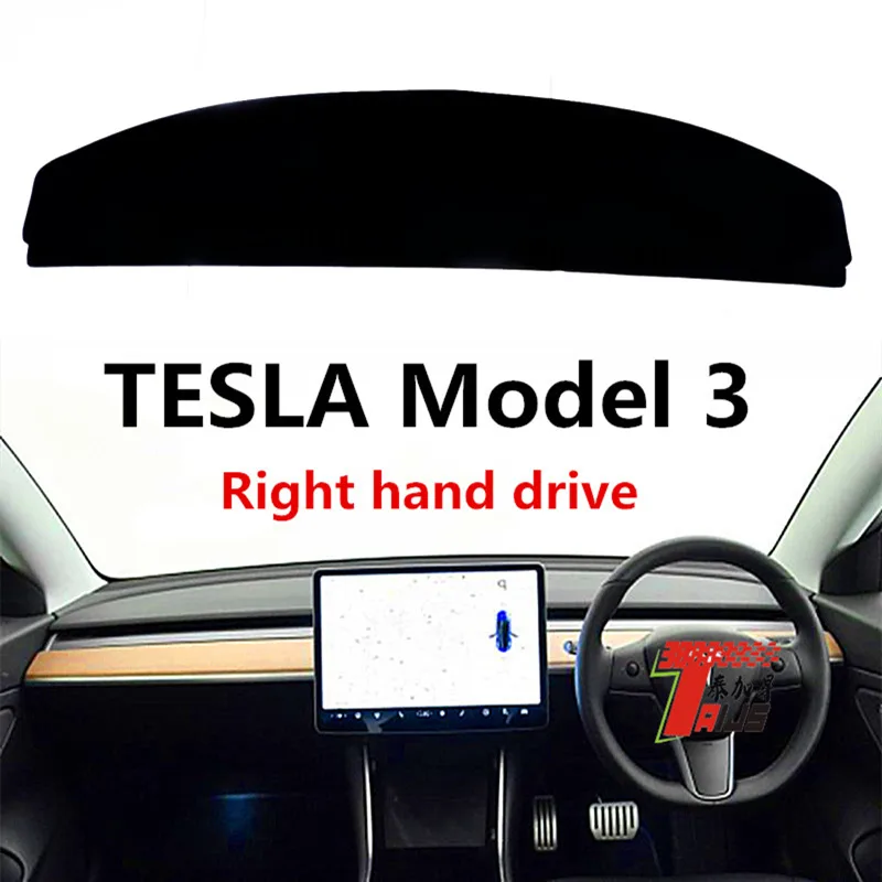 

TAIJS Factory Classic Simple 3Colors Polyester Fibre Car Dashboard Cover For TESLA Model 3 Right Hand Drive