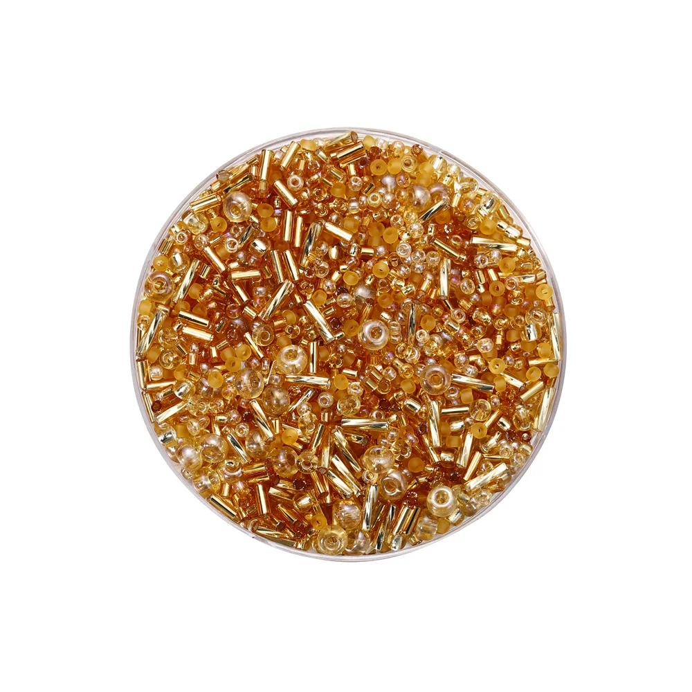 10g/Pack Mixed Charm Czech Glass Seed Bead Tube Round Spacer Beads for DIY Bracelet Necklace Jewelry Making Accessories