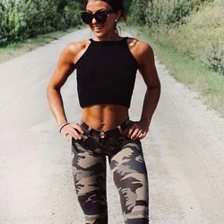 Shascullfites Camouflage Pants Women High Elastic Spandex Leggings Autumn Spring Camo Leisure Slim Fit Trousers Drop Shipping