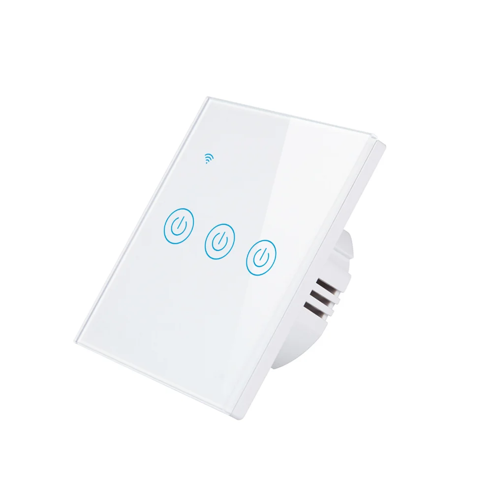 Homekit no Neutral Needed WiFi EU Standard Smart Switch Touch Key 1/2 Gang 110-240V Home Automation