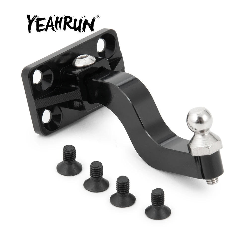 YEAHRUN CNC Metal Tow Trailer Hook Drop Hitch Receiver for Axial SCX10 1/10 RC Crawler Car Truck Upgrade Parts Accessories