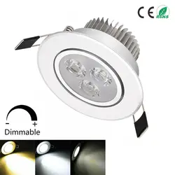 6W możliwość przyciemniania LED wpuszczone W sufit lampa świecąca W dół zimna ciepła naturalna biel lampa AC 220V 110V + sterownik Downlight Spotlight na domowy Hotel