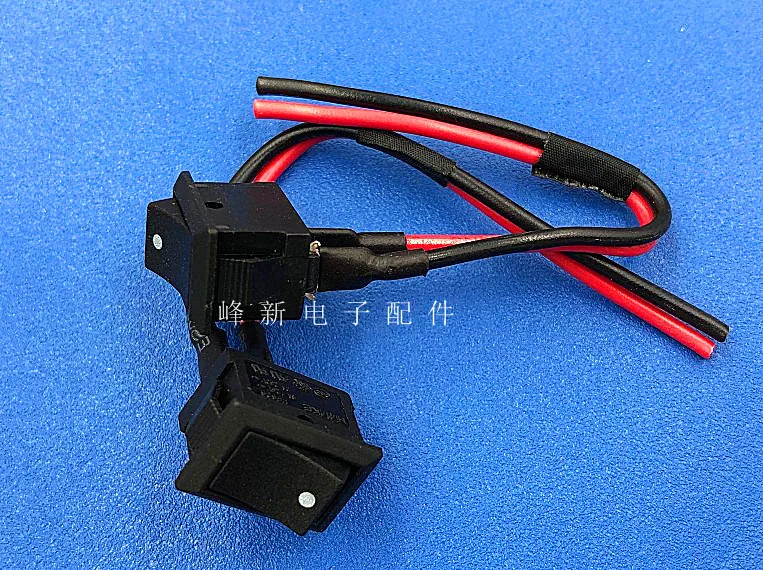 5pcs 2 feet 2 files KCD11 with wire rocker switch power supply rocker self-locking button HF606 10*15