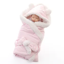 Winter Warm Baby Boys Girls Blanket Wrap Double Layer Fleece Baby Swaddle For Newborns Baby Boys Girls Bedding Blanket Kids