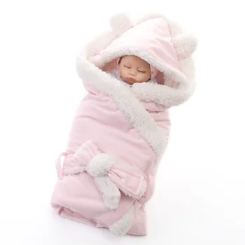 Winter Warm Baby Boys Girls Blanket Wrap Double Layer Fleece Baby Swaddle Newborn Baby Boy Girl Bedding Blanket for Kids