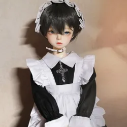 귀여운 흑백 메이드 복장 인형 액세서리, BJD 인형 옷 수트, 1-3, 1-4, 1-6 브라이스 사이즈, MSD YOSD