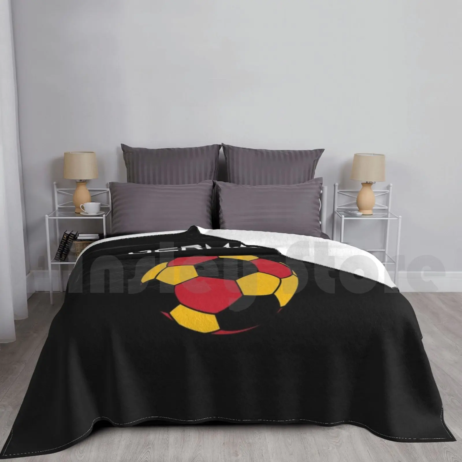Soccer Football Player Germany Fans Gift Blanket Fashion Custom Soccer Ball Player Play Soccer Soccer Fan