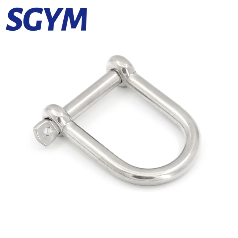 5pcs AISI316 Extra Wide long Shackle Stainless Steel Anchor Shackle Chain Wire Rope Connector