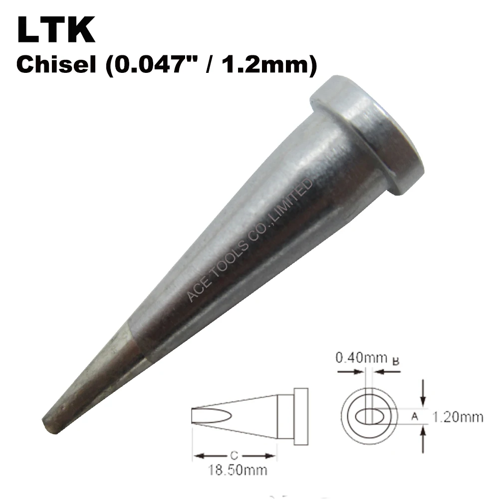 LTK Chisel 1.2Mm หัวแร้งสำหรับ WELLER WP80 WSP80 WSFP8 WD1000 WD2000 WSD81 WS81 WSF81D8 WS81D5จับเหล็ก