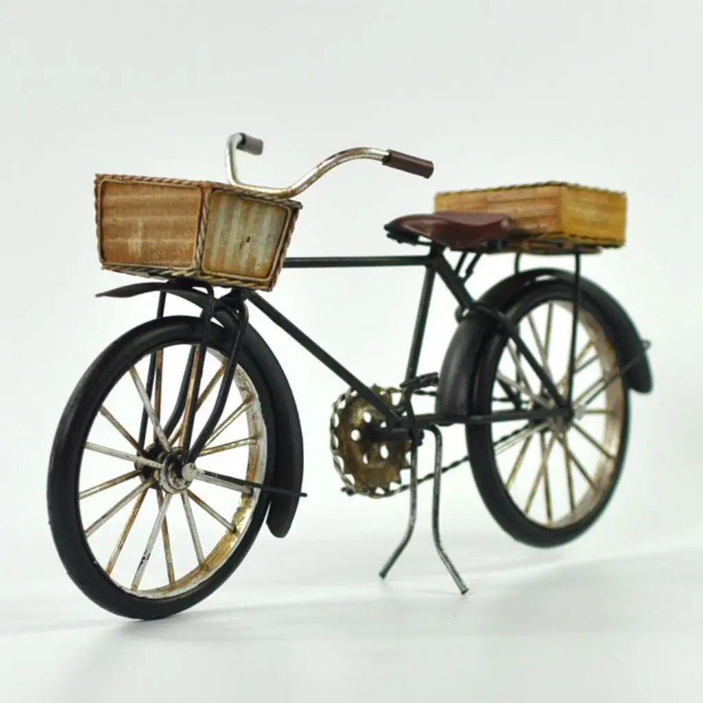 Bicycle Model Home Decor Bike Iron Kids Gift Mini Collection Simulation Classic Bicycle Toys Decor