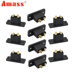 10/20/50/100PCS Amass Black XT90E-M Battery Plug Gold-Plated Male Connector DIY Connecting Parts for RC Racing Drone Accessories