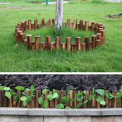 Support Dropshipping Anti-Corrosion Wood Log Lawn Grass Edging Garden Flower Bed Border Fence Decor Edging Garden Decoration