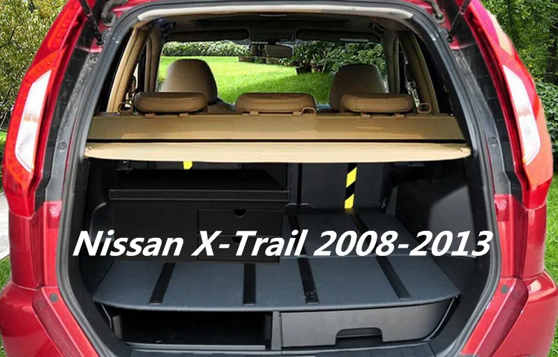 Car Rear Trunk Cargo Cover Security Shield High Qualit Auto Accessories Fits For Nissan X-Trail 2008 2009 2010 2011 2012 2013