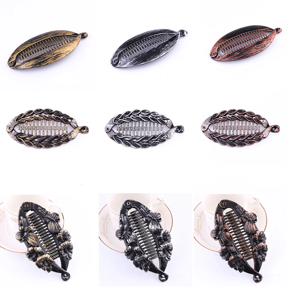 Retro Fish Shape Banana Hair Claw Clips Hair Jewelry Barrettes Hairpins Hair Accessories For Women Clips