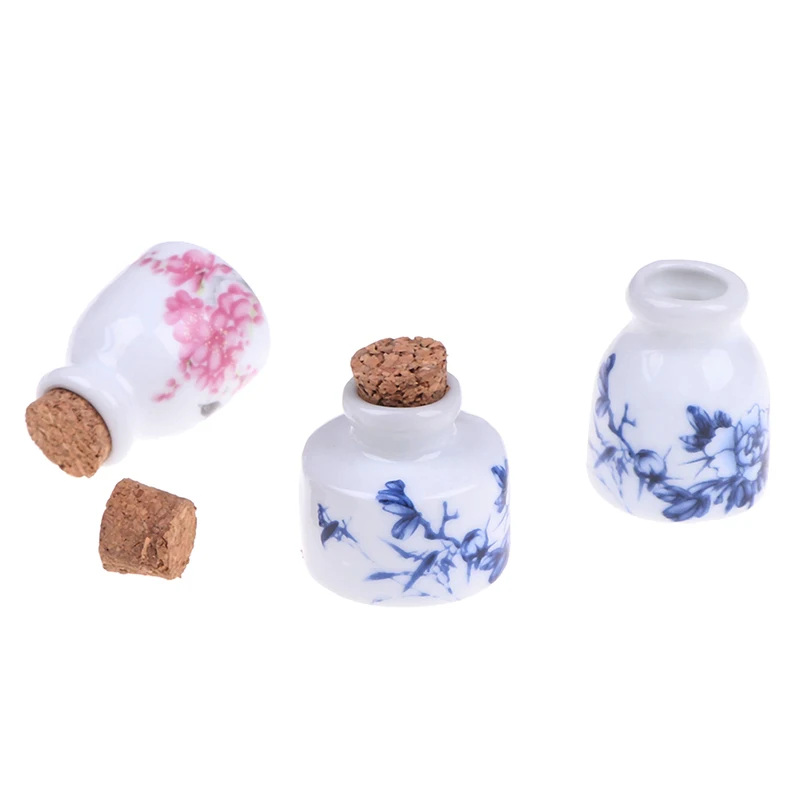 DIY Nail Art Tools Peony Mini Ceramic Glass Dappen Dish Bowl Cup With Wood Lid Acrylic Liquid Glitter Powder Bottle