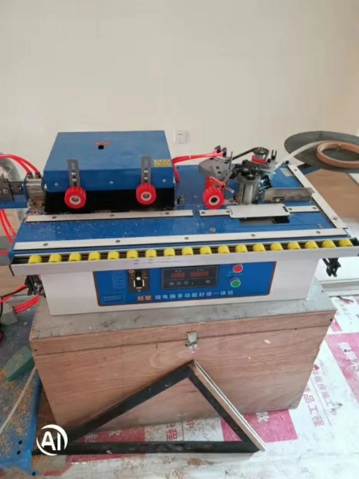 Woodworking edge banding machine trimming, rotating function microcomputer, can be straight line, curve + widening