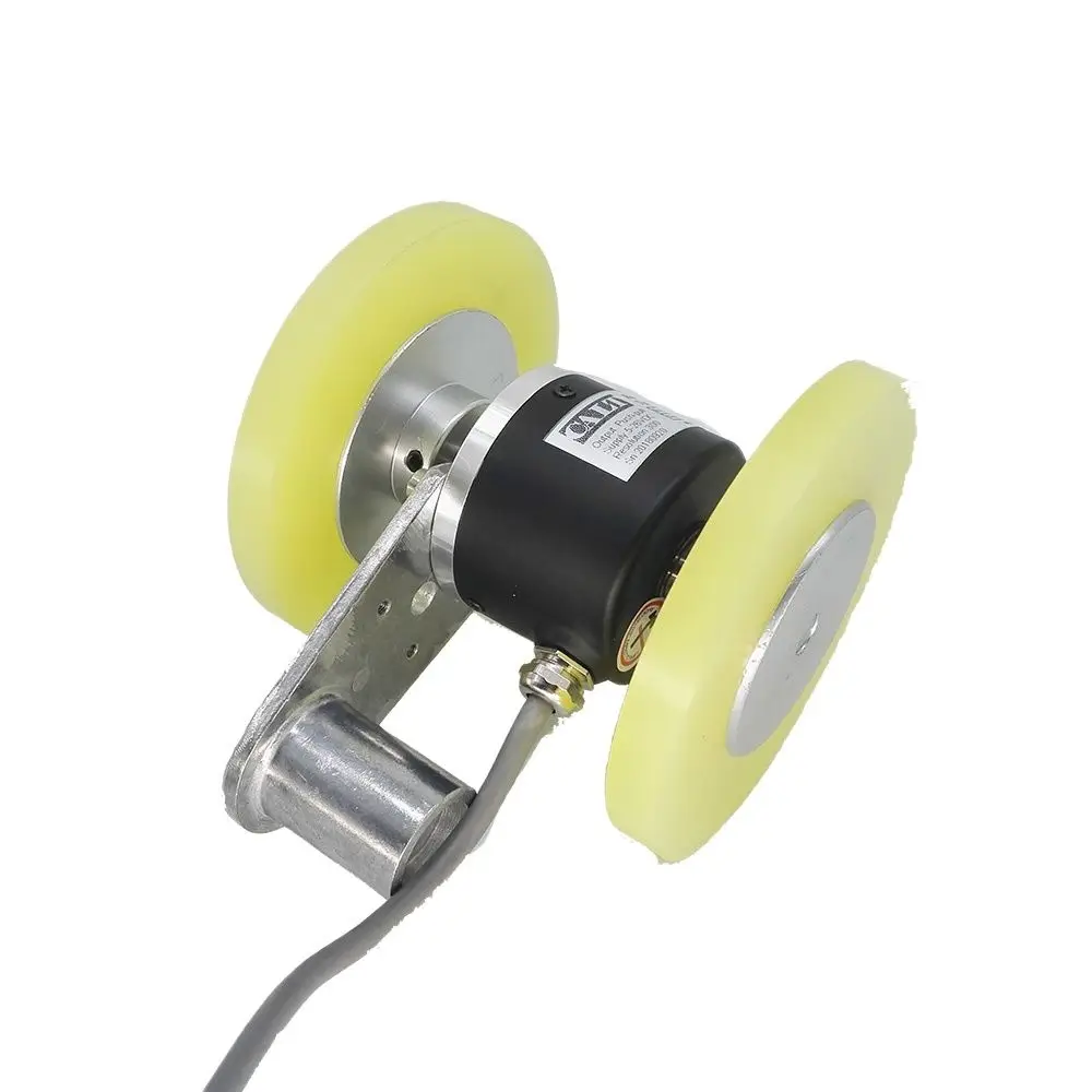 GHW52 500ppr Độ Phân Giải Điện Áp Đầu Ra 5V 12V 24V 200 Mm Vành Đai Đôi Bánh Xe Tăng Dần Quay Trục Rỗng bánh Xe Bộ Mã Hóa