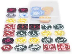 X Wing Acrylic Tokens & Markers Set of 36 - Combatible with X-Wing Miniatures Game Essentials for Space Fight Players