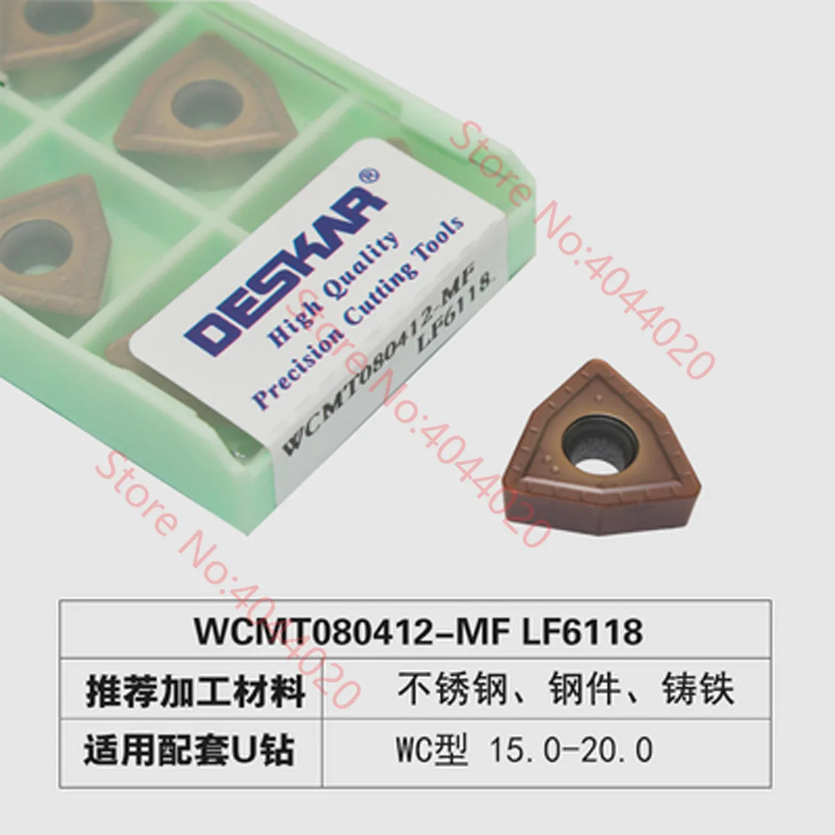 DESKAR WCMX030208 WCMX040208 WCMX06T308 WCMT050308 WCMT080412 LF6118  U Drill Carbide Insert WCMX WCMT Inserts