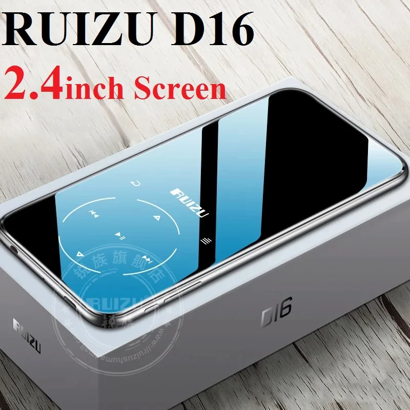 Original RUIZU D16 MP4 Player 8GB/16GB 2.4 inch Screen Bluetooth FM Radio Voice Recorder E-Book Video Portable Audio player