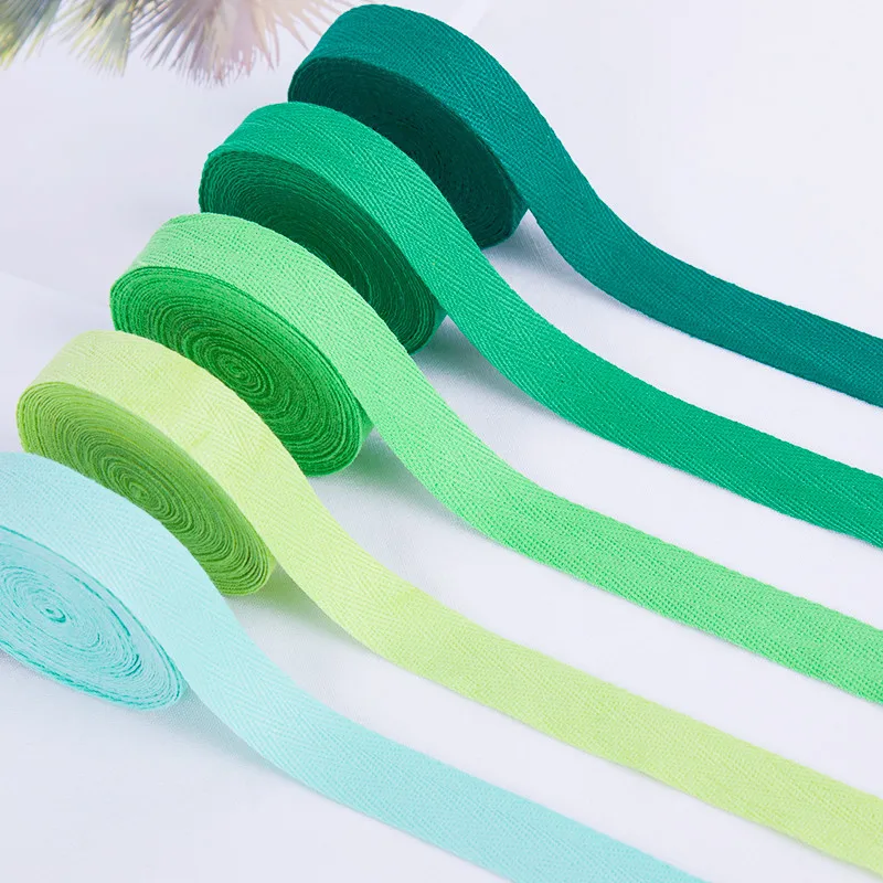 리본 1cm 멀티 컬러 헤링본 테이프 리본 10mm, 면 재봉 오버록 천 스트랩 벨트 DIY 액세서리 50 야드/묶음