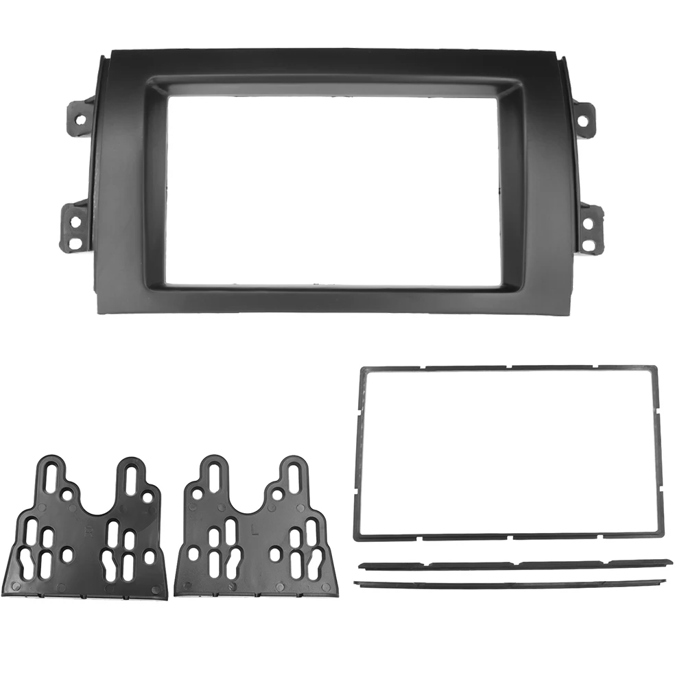 Double Din Radio Fascia For Suzuki SX4 2007-2013 CD DVD Stereo Frame Plate Kit Dash Replacement Trim ABS Plastic Car Accessories