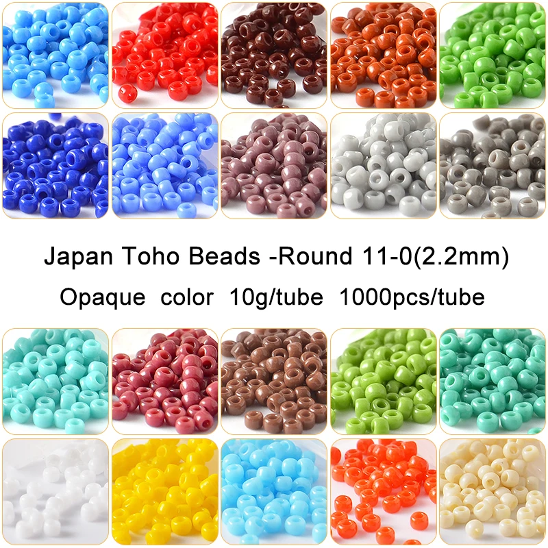 2,2mm Japanische TOHO Runde Perlen 11/0 Undurchsichtige Farbe 10g/Röhre Glas Rocaillesperle Für Handgemachte DIY Herstellung Armband Schmuck Zugriffs – Detail 1
