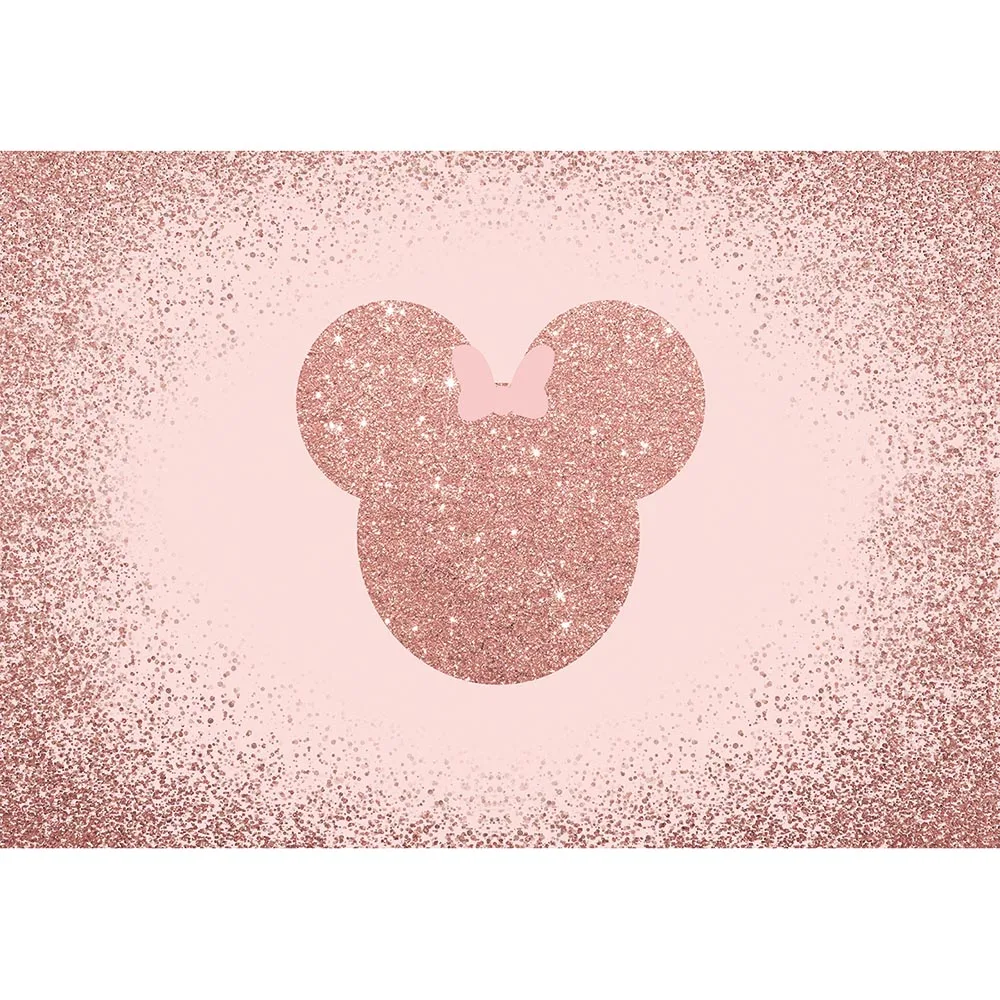 Мышь день рождения фон мультфильм вечевечерние розовая девочка украшение дети ребенок душ новорожденный настроить фон фотосессия