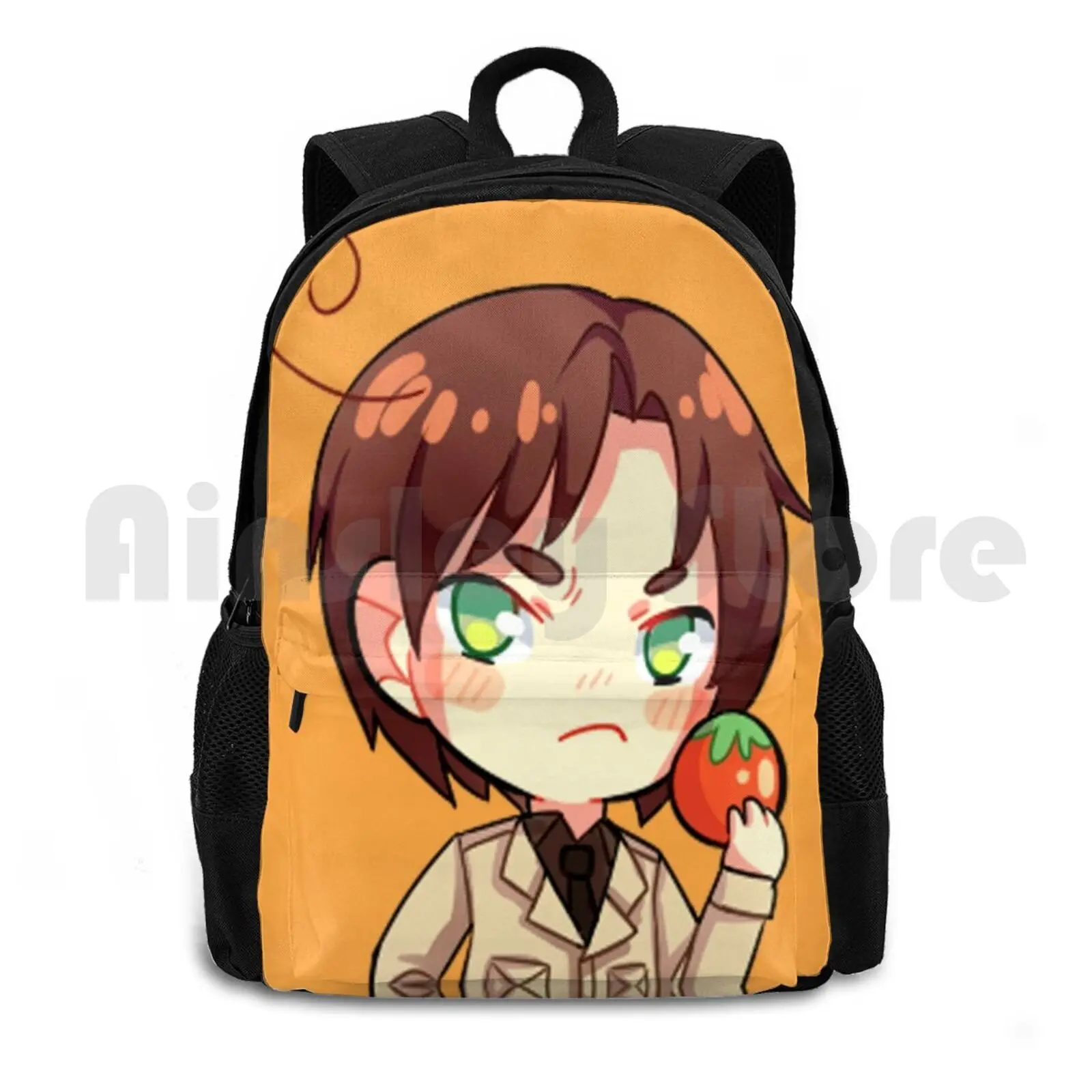 Romano ( Lovino )-Hetalia Outdoor Hiking Backpack Waterproof Camping Travel Hetalia Chibi Anime I Tomato