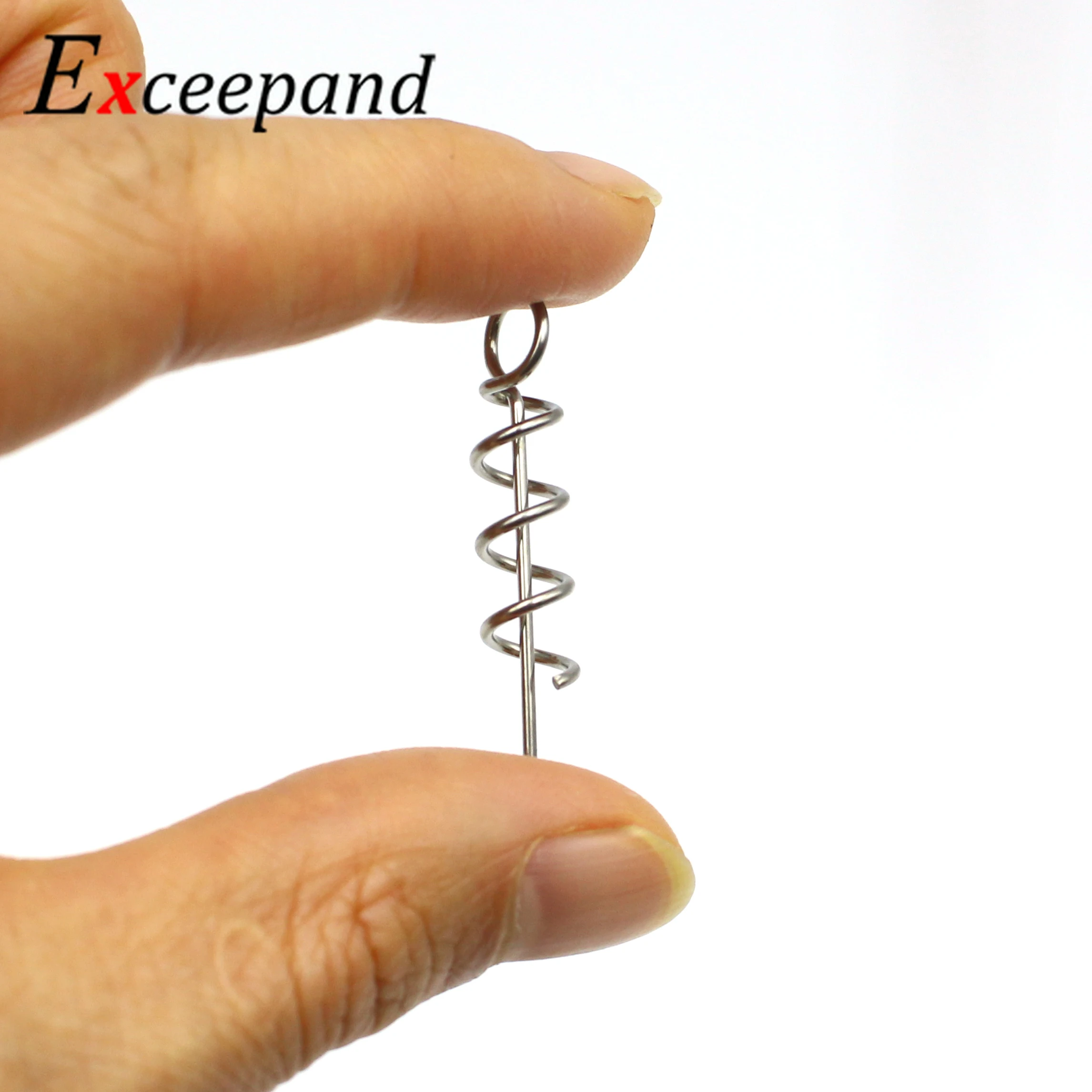 

Lot 20 Exceepand 35mm Fishing Hook Connector Stainless Steel Swivel Snap Spiral Spring Lock Pin Fixed Latch Needle Worms Bait