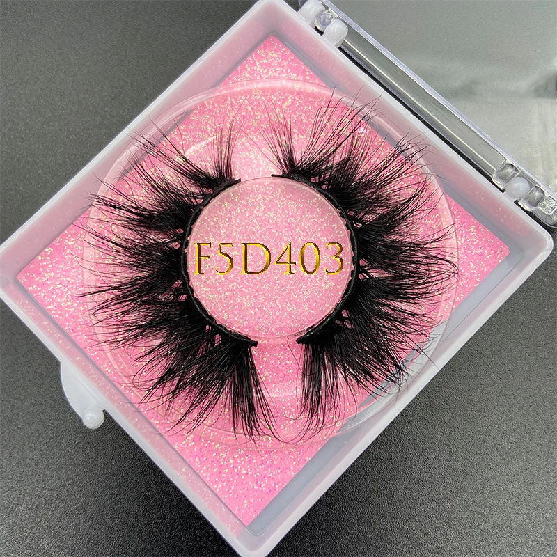 F5D Dramatic Mink Lashes Wispy Fluffy Eyelashes 3D Handmade Bulk Mink Eyelashes Packaging Boxes Custom Logo Soft Wispy Eyelashes