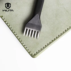 WUTA Leather Craft Hole Punch leather craft Tools Diamond Point Black Pricking Iron Leather Chisel Stitching Tools 3/4mm