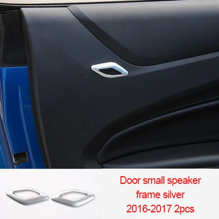 

For Chevrolet Camaro Bumblebee 2016-2017 chrome Door small speaker frame silver 2pcs