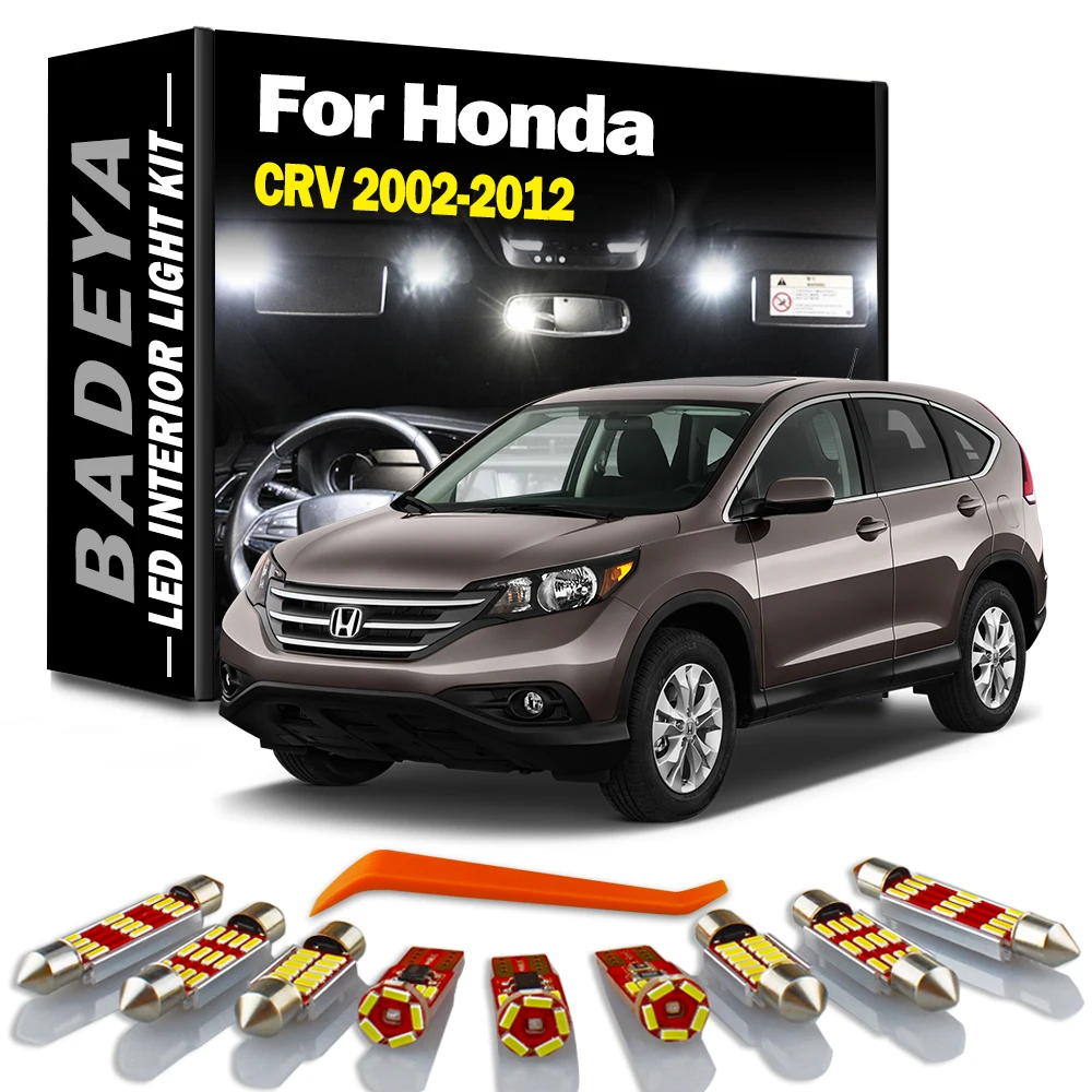 BADEYA Canbus LED Interior Dome Map Light Kit For Honda CRV CR-V 2002 2003 2004 2005-2009 2010 2011 2012 Car Led Bulbs No Error