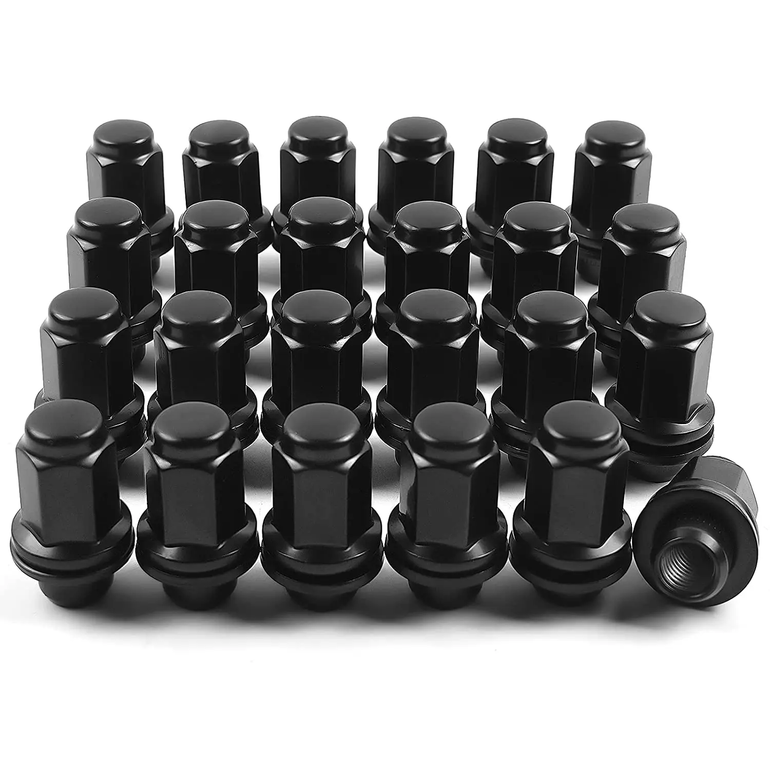 

MIKKUPPA 24pcs M14X1.5 Black Lug Nuts - 1.80" (45mm) Height 7/8" Hex Replacement for Toyota Sequoia Landcruiser Tundra Lexus LX