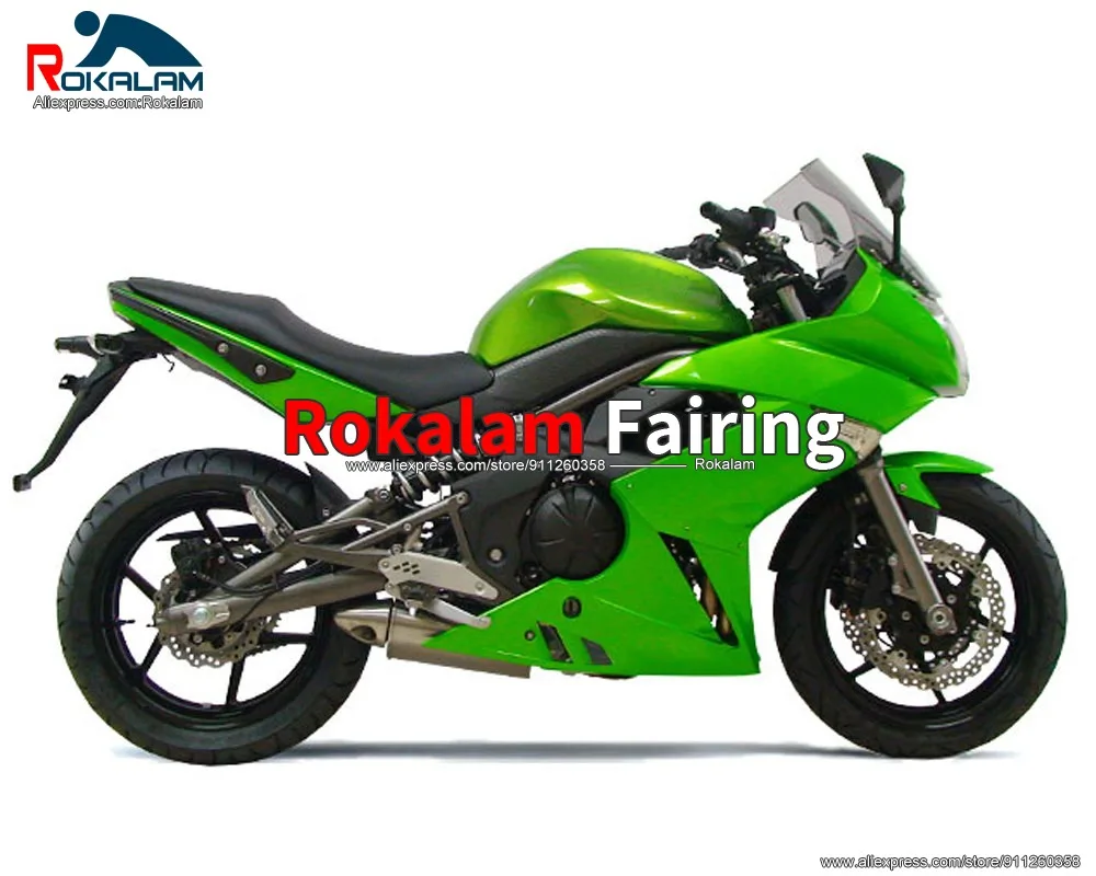 

Motorcycle Body Kit For Kawasaki Ninja ER-6F 2009 2010 2011 ER6F 09 11 10 Green ABS Motorcycle Fairings (Injection Molding)