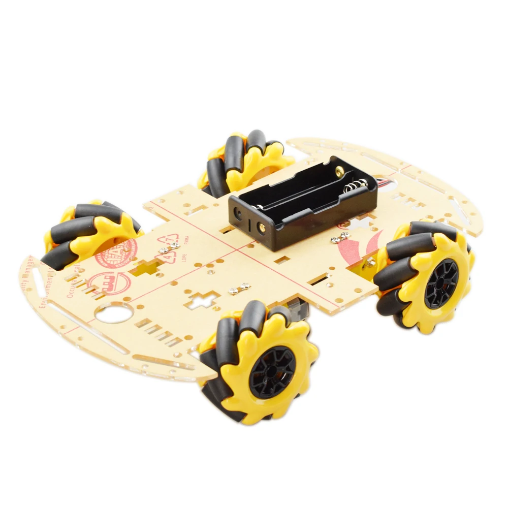 Kit Sasis Mobil Robot Roda Mecanum Omni Termurah 60Mm dengan 4 Buah Motor TT Roda Mecanum UNTUK Arduino Raspberry Pi Mainan DIY