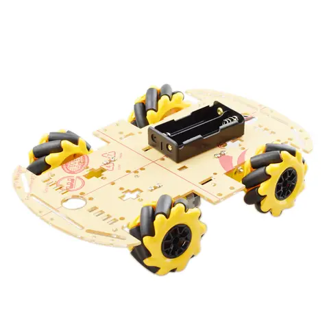Goedkoopste 60Mm Omni Mecanum Wiel Robot Auto Chassis Kit Met 4 Stuks Mecanum Wiel Tt Motor Voor Arduino Raspberry pi Diy Speelgoed