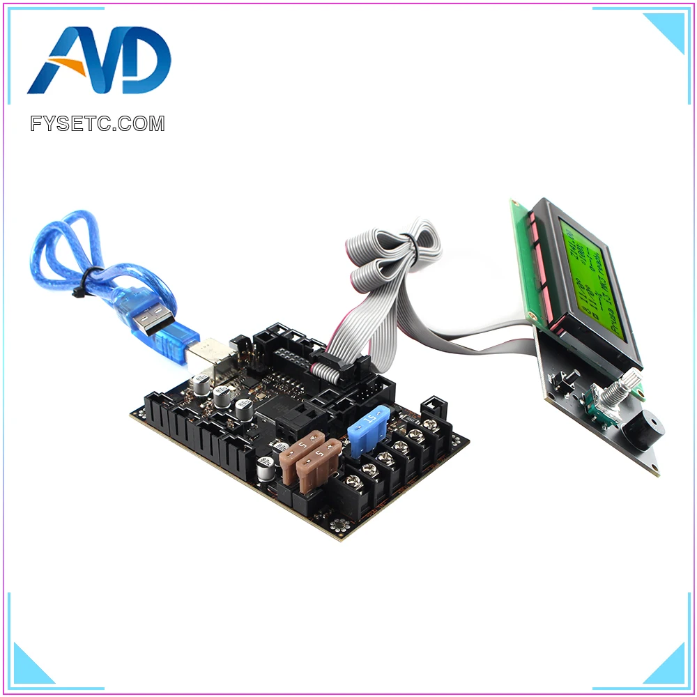 2004 LCD Display + EinsyRambo 1.1b Mainboard For Prusa i3 MK3 With 4 Trinamic TMC2130 Control 4 Mosfet Switched Outputs