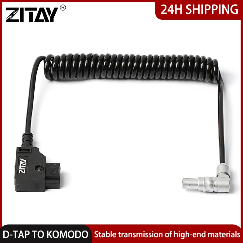 ZITAY D-tap to Komodo 6K Power Cable P-Tap to Red Camera Komodo 6K Right Angle 2pin Female Cable Cord Wire Power Cable