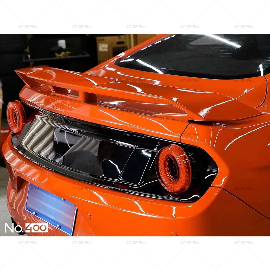 غطاء خلفي للسيارة طقم غطاء لوحة Decklid عالي الجودة ABS لامع أسود اكسسوارات السيارات لفورد لموستانج 2015-2020