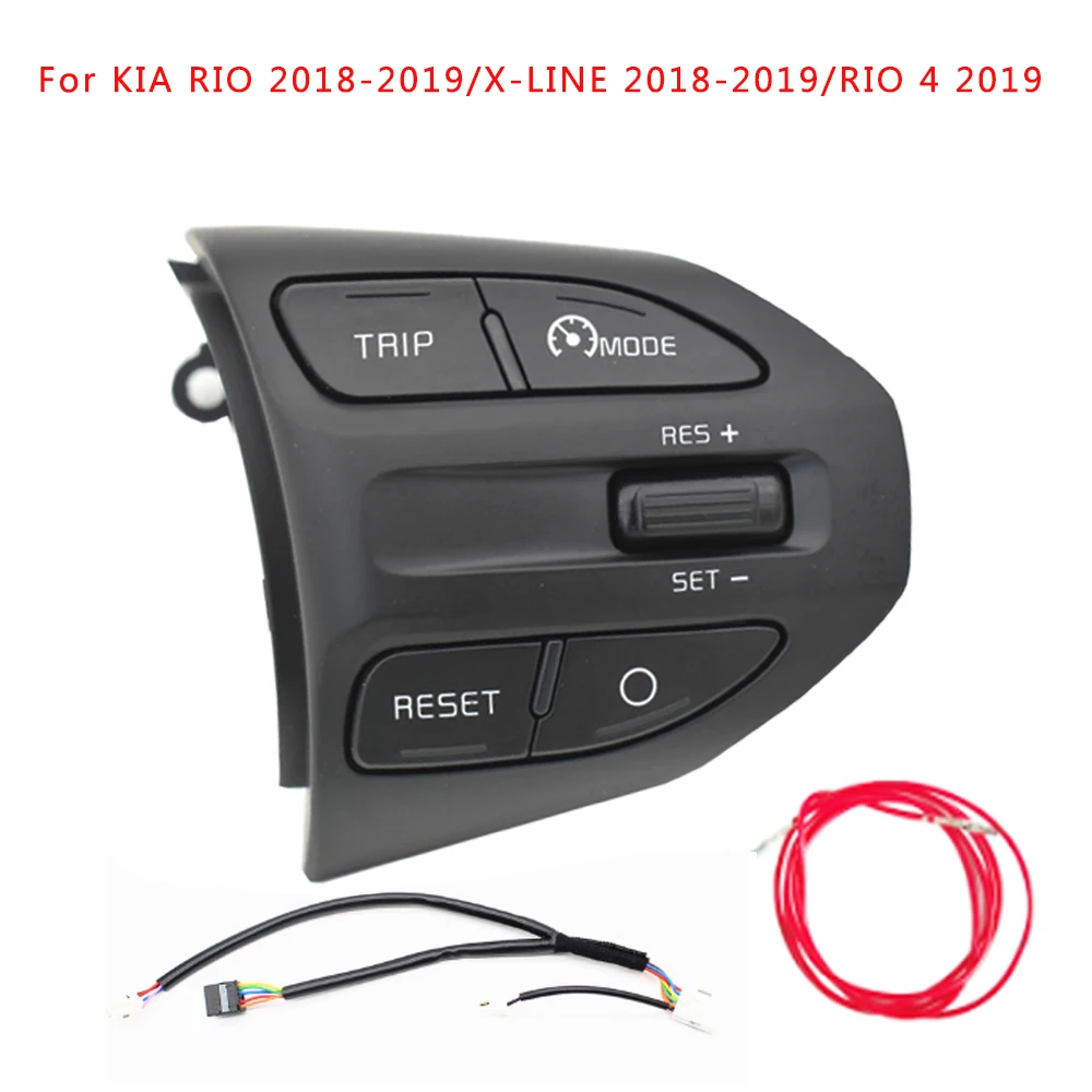 Kia K2 rio用ステアリングホイールボタン,2016,2017,2018x2019,ピカスト2020,4つのボタン,Bluetoothセット,クルーズコントロール,ボリューム