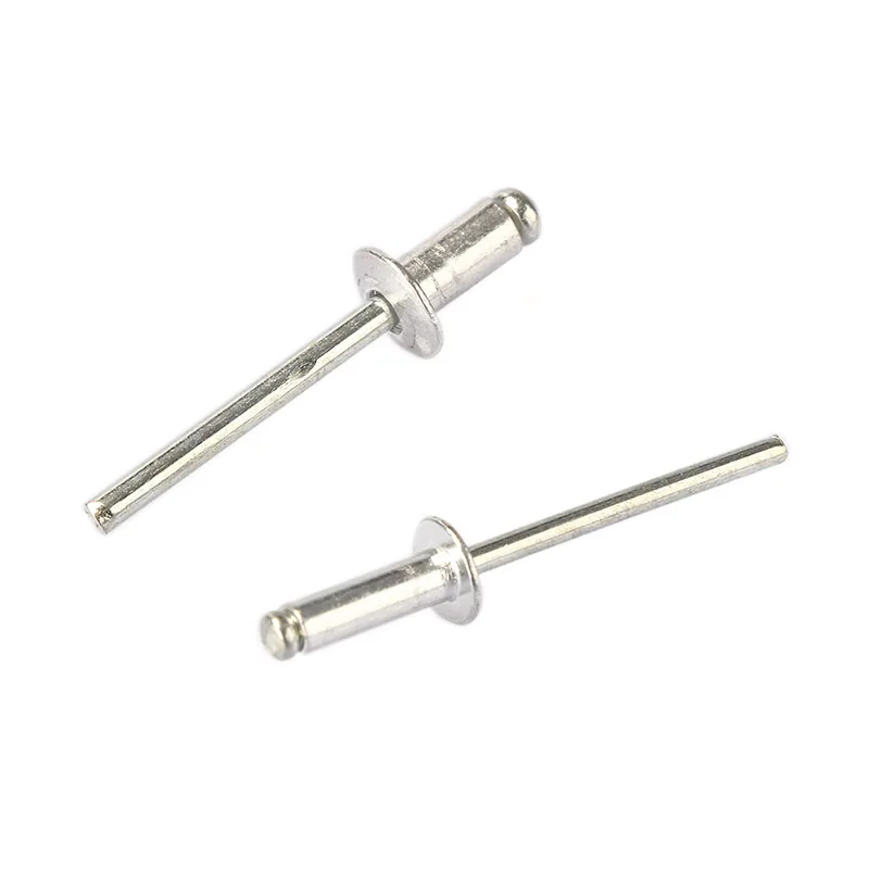 50pcs Pop Rivets Aluminium M3.2 M4 Dome Head Blind Rivets Steel Shank Mandrel Exhaust Rivets
