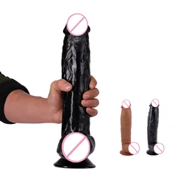 12Inch /31CM Skin feeling Realistic Penis Super Huge Big Black Dildo With Suction Cup Sex Toys for Woman Sex Female Masturbator