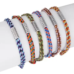 Six-character Mantra Of Tibetan Buddhism Cotton Rope Bracelets & Bangles For Women Lucky Thread Bracelets Jewelry Gift