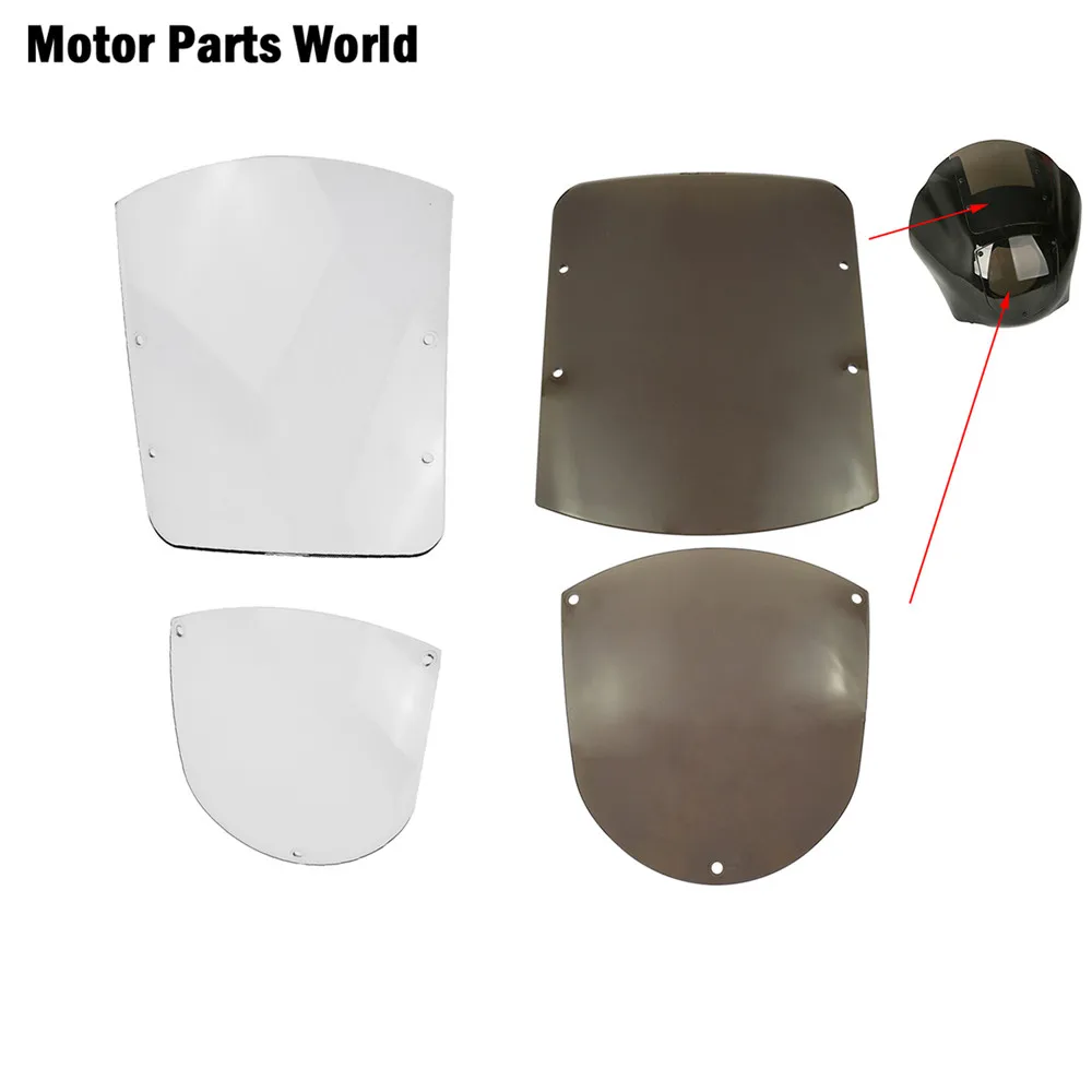 

Motorcycle ABS Windshield Quarter Fairing Smoke/Clear Kits For Harley Sportster 883 1200 1988-Up Dyna Super Glide 95-05 FXR